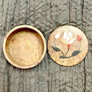 Vintage marble jewelry box, made in India